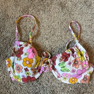 California Waves Pink and White Floral Hair Bows